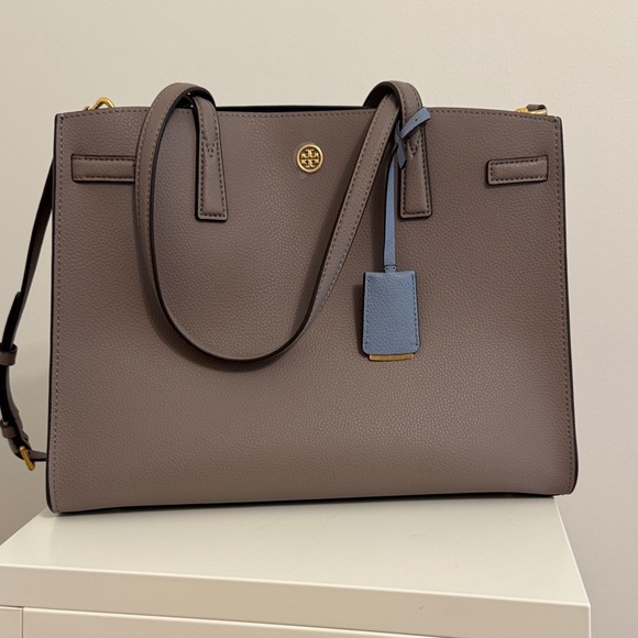 Tory Burch Walker Satchel Gray Heron - Picture 1 of 5